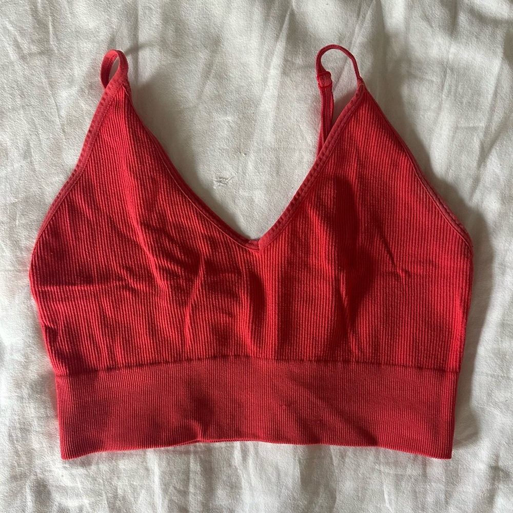 Coral Orange/Red Tank Top
